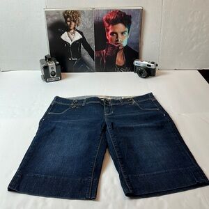 Y2K Low Rise Denim Shorts | Bermuda Longline A-Line · Gap Limited Edition